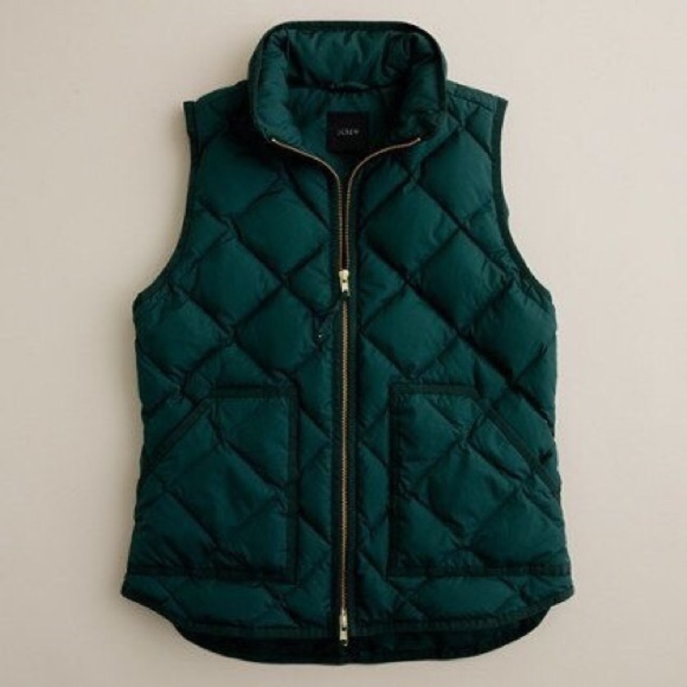 J. Crew dark green puffer vest